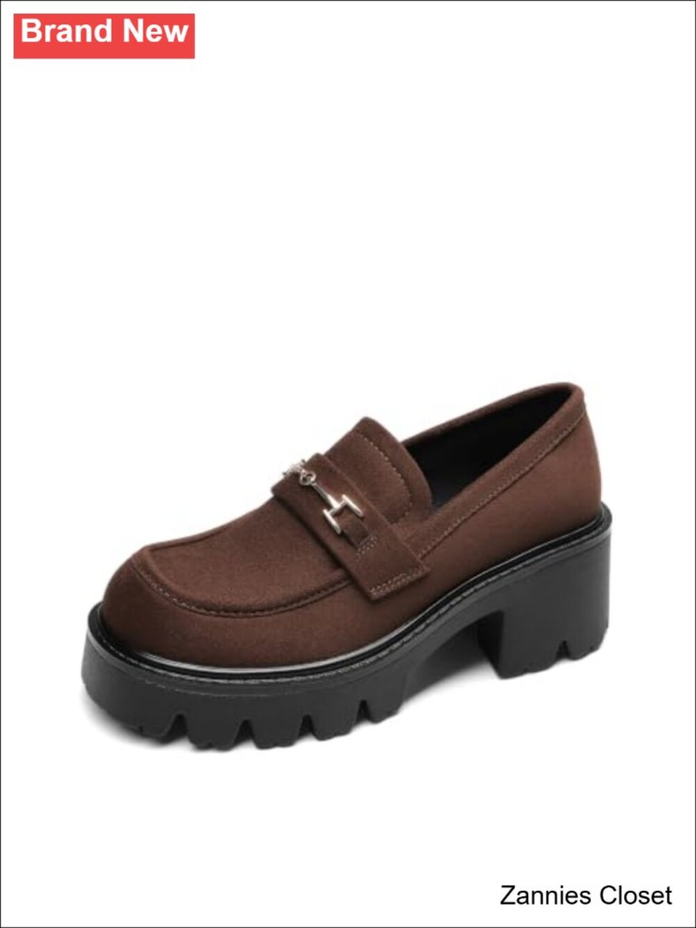 ✨ DREAM PAIRS Womens Platform Chunky Loafers Faux Suede